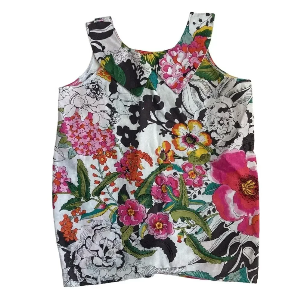 The Crafted Co Statement Collar Floral Sleeveless Top - 4T
